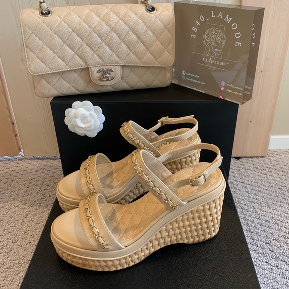 COPY - Chanel sandals in size 39. Beggie color. - Picture 4 of 9